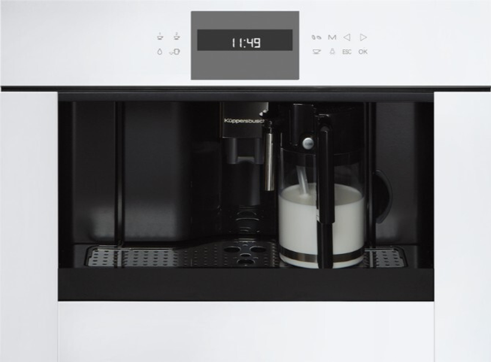Кофемашина Kuppersbusch CKV 6550.0 W белое стекло