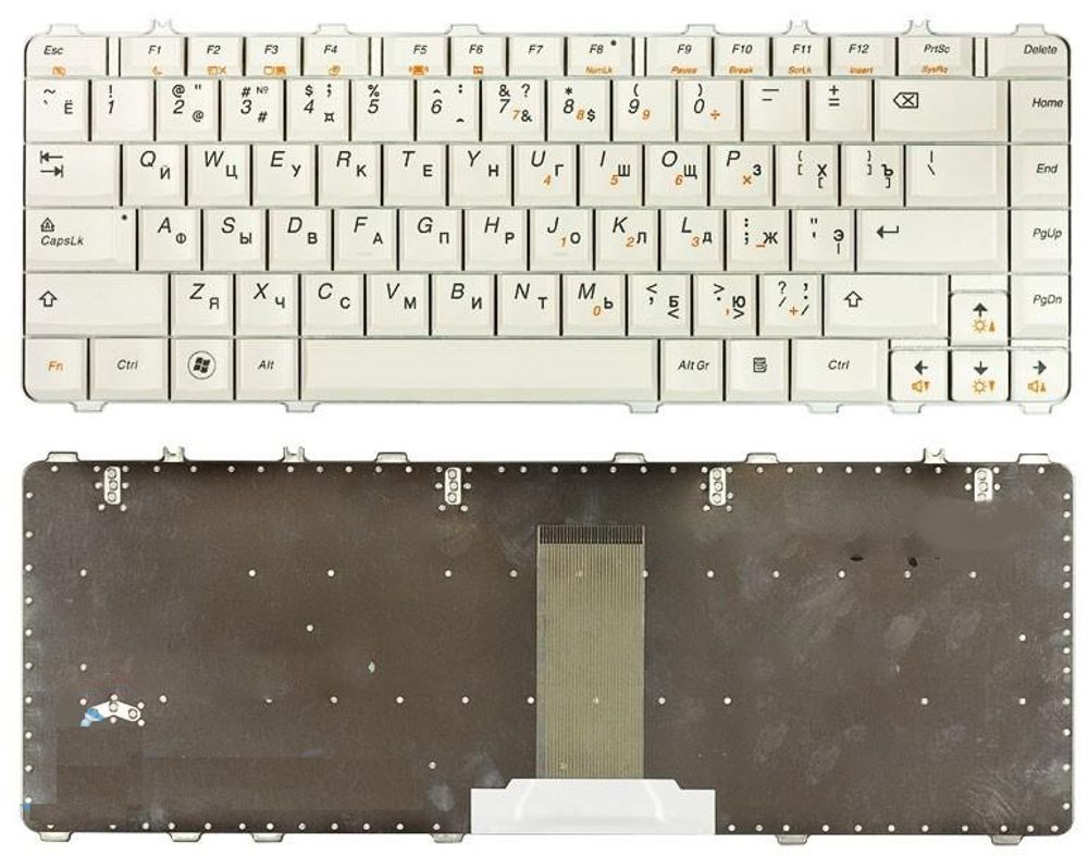Клавиатура для ноутбука Lenovo IdeaPad Y450, Y460, Y550, Y560, U460, V460 Series (БЕЛАЯ)