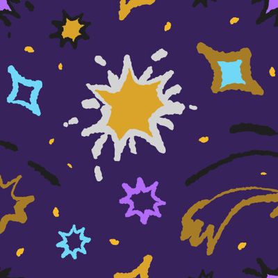Космический фиолетовый паттерн со звездами