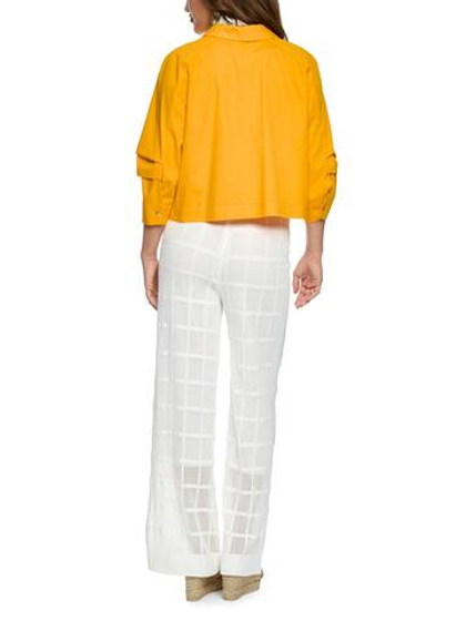 Marc Cain Блуза укороченная со сборкой на рукавах