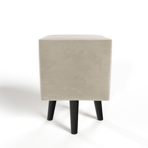 Пуф квадратный на высоких ножках Фантазёр Z-1 (Светло-бежевый) в офис, дом, салон красоты, прихожая, гостиная, на кухню, в кафе, в зону ожидания, в коридор, к туалетному столику. Банкетка, подставка.