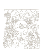 Winter sun. Coloring Book