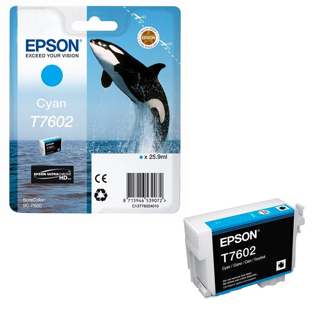 Картридж EPSON T7602 голубой для SC-P600