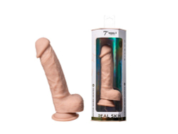Телесный фаллоимитатор на присоске Real Skin Model 1 - 17,8 см.
