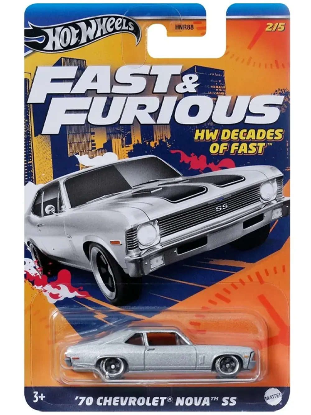 Машинка Хот Вилс 70 Chevrolet Nova SS HNR88 HRW42