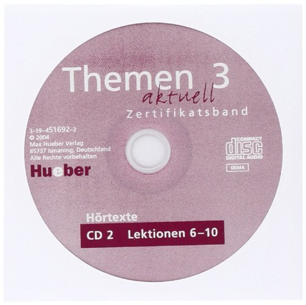 Themen aktuell 3 Zertifikatsband Kursbuch und Arbeitsbuch+CD Audio(2) Paket