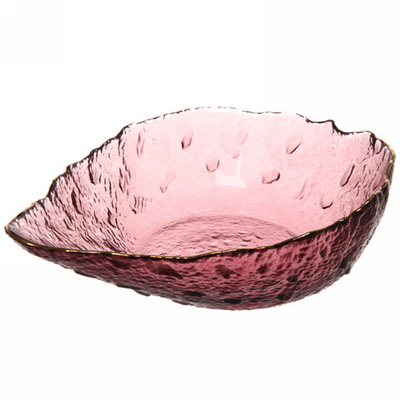 Салатник стеклянный «ICE CRYSTAL» 22см сиреневый