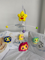0333680/Мобиль на кроватку ТМ "Smart Baby" музыкальная карусель с мягкими игрушками, со звуком, заво
