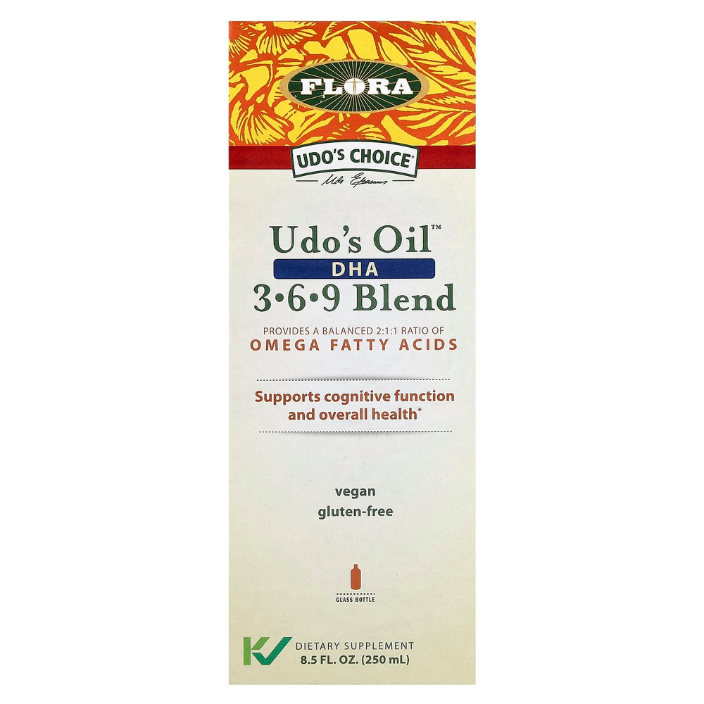 Flora, Udo's Choice, Udo's Oil, смесь ДГК 3, 6, 9, 250 мл (8,5 жидк. унции)