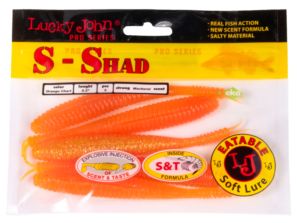 Черви съедобные LJ Pro Series S-SHAD 5.2in (13.20)/T26 5шт.