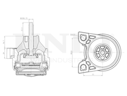 Опора двигателя правая UNIO RMP-15141