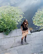 Юбка One Two Midi Lolita Orange Flower