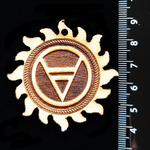 Славянский оберег Символ Велеса. Размер 5х5 см. Материал береза. Толщина 4 мм