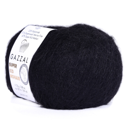 Пряжа Super Kid Mohair, 25г,237м, 47%супер кид мохер,31%мериносовая шерсть, 22% па (цена за 1шт)