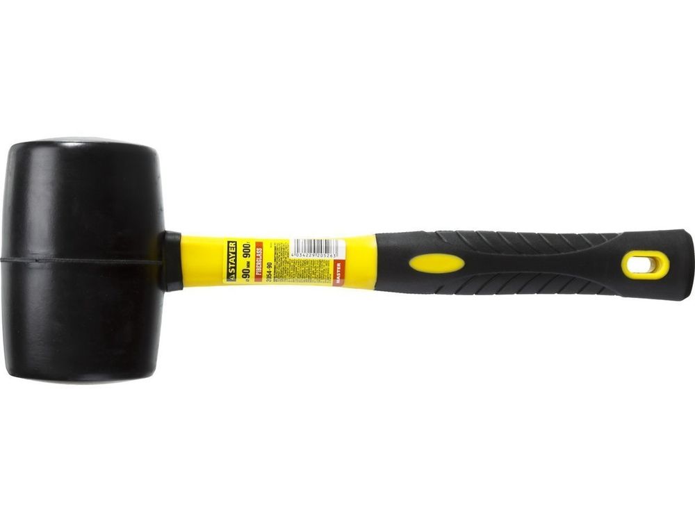 Киянка STAYER резиновая черная,с фибергласовой ручкой 680 гр