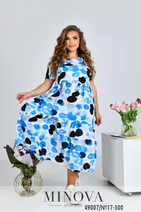 Платье 17-300-голубой Minova