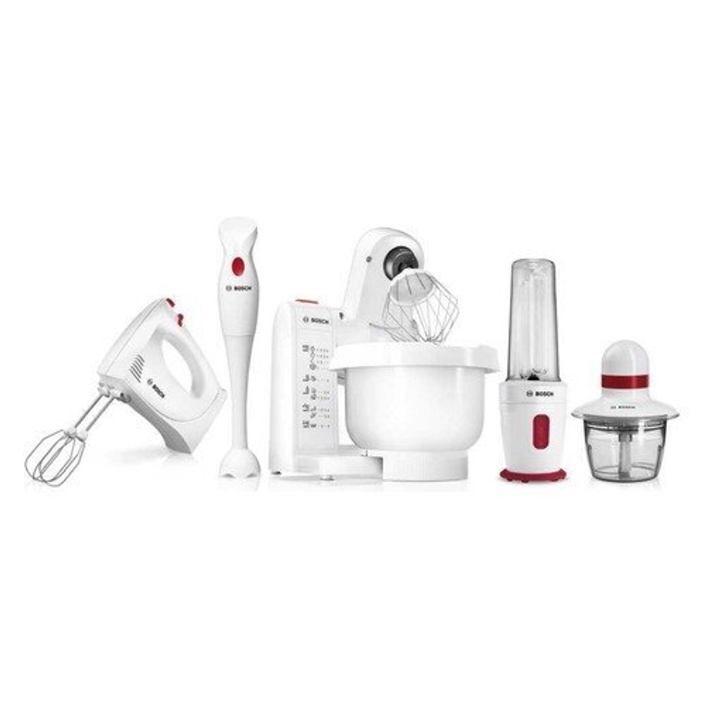 Кухонная машина BOSCH MUM4 MUMP1000, белый/красный