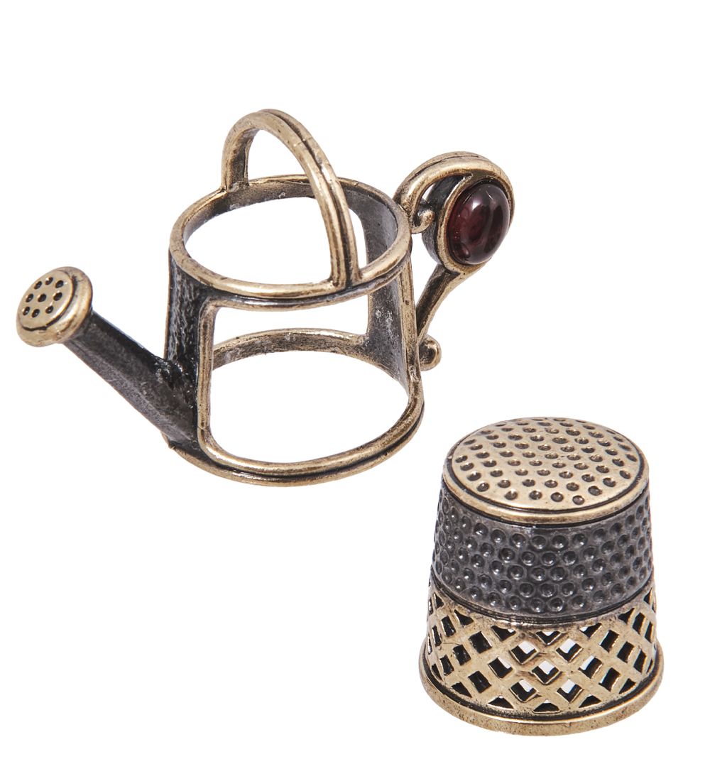 AM-4100 Наперсток «Лейка» (латунь, янтарь)