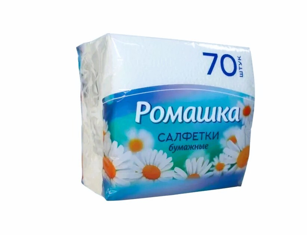 Бумажные салфетки Ромашка 1 сл 70л