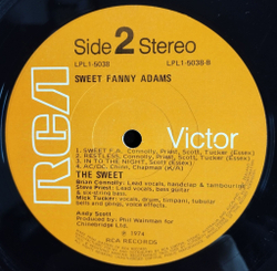 Винтажная виниловая пластинка LP The Sweet Fanny Adams (Австралия 1974)