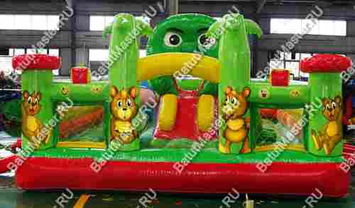 Коммерческий надувной батут "Веселые мишки", 6*4,5*2,8 м