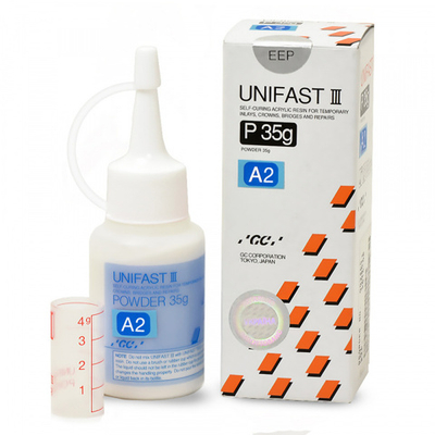 --- Unifast III Powder A2 (порошок 35гр.) Унифаст III, пластмасса для изготовления временных коронок