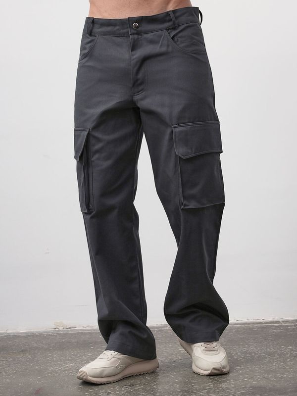 Брюки Cargo Мужские Серые - фото 1
