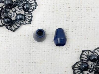 Наконечник колокольчик, глянец, d 4 мм, 12х15 мм, тёмно-синий