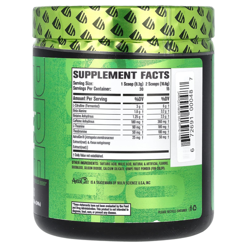 Jacked Factory, Nitro Surge, перед тренировкой, со вкусом винограда, 249 г (8,78 унции)