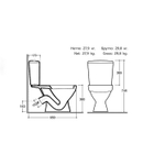 Унитаз-компакт "Толедо"Slim МСМЛ Инкоэр (ниж.подв.,кос.выпуск,сид.полип.м/лифт2кн.арм.)КЕРАМИН