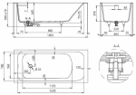 Ванна Salini Orlanda Kit S-Stone 179x80 102122M белая матовая