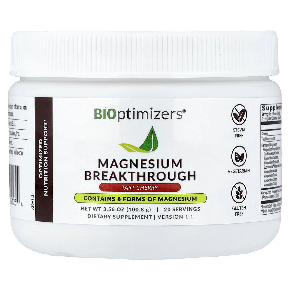 BIOptimizers, со вкусом магния, вишня, 100,8 г (3,56 унции)