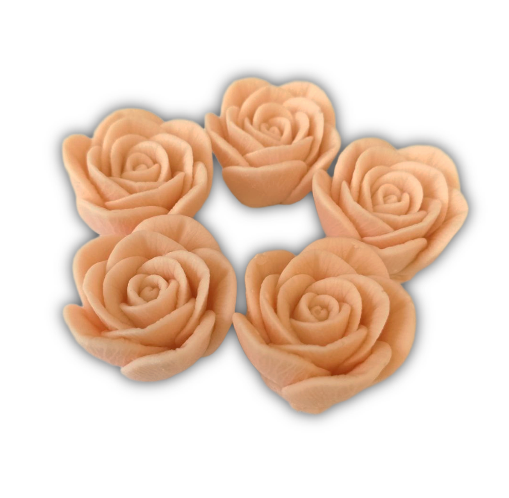Шоколадная фигурка розочка малая 5 шт. персиковый