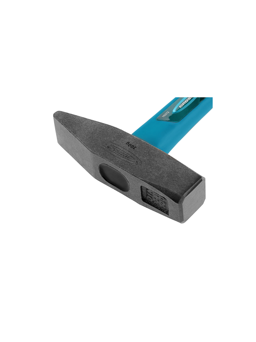 Молоток слесарный Gross 300 г, квадратный боек, фибергласовая обрезиненная рукоятка 10273