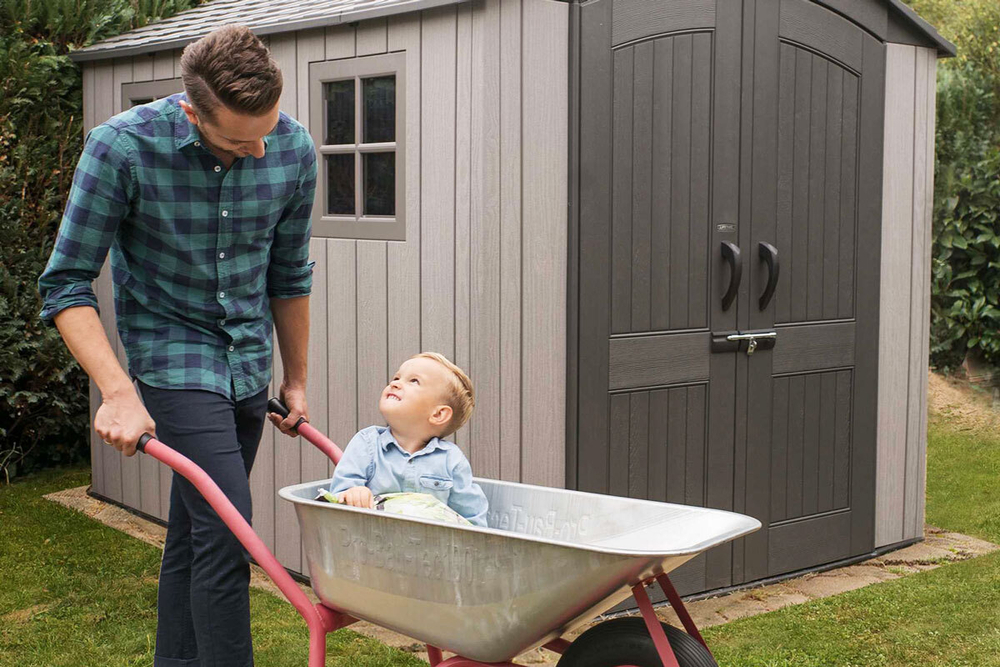 Сарай пластиковый WoodLook 7х9,5