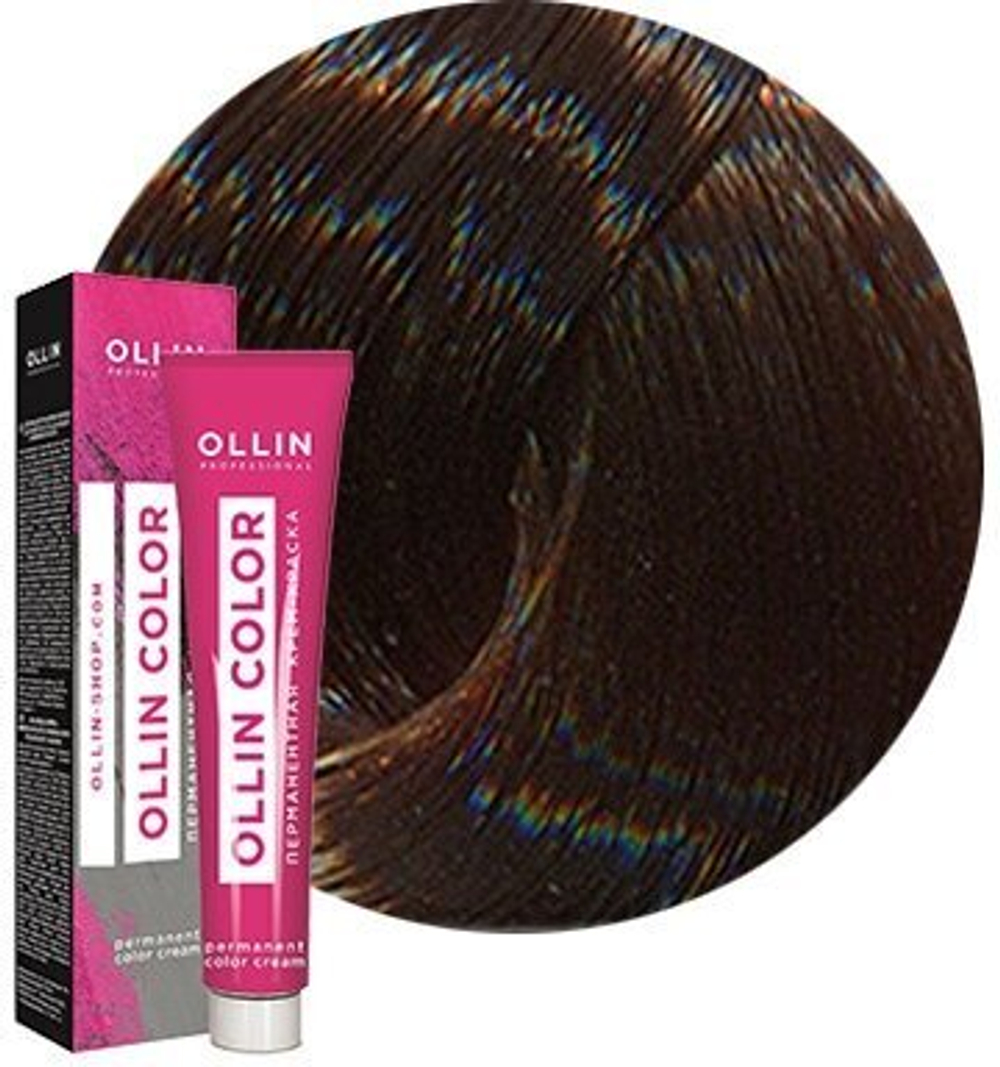 OLLIN COLOR 5/0 светлый шатен 60мл Перманентная крем-краска для волос