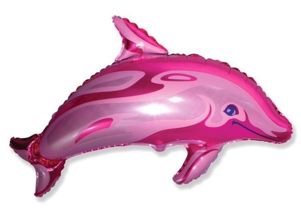 Шар фигура мини Дельфин розовый
