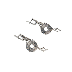"Лесото" серьги в серебряном покрытии из коллекции "Африка" от Jenavi  с английским замком