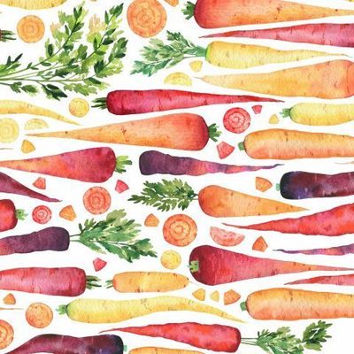 Морковки на белом