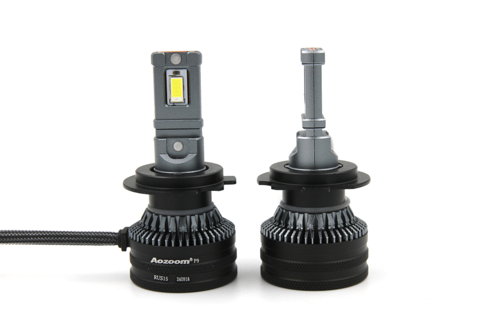 Cветодиодные лампы H7/H18 Aozoom P9 с вентилятором 12V, 52W, 5500K, чип Korea WT52 (комплект, 2шт)