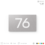Табличка с номером 76 на дверь квартиры, для офиса, кабинета, аудитории, склада, серая 120х70 мм, Айдентика Технолоджи