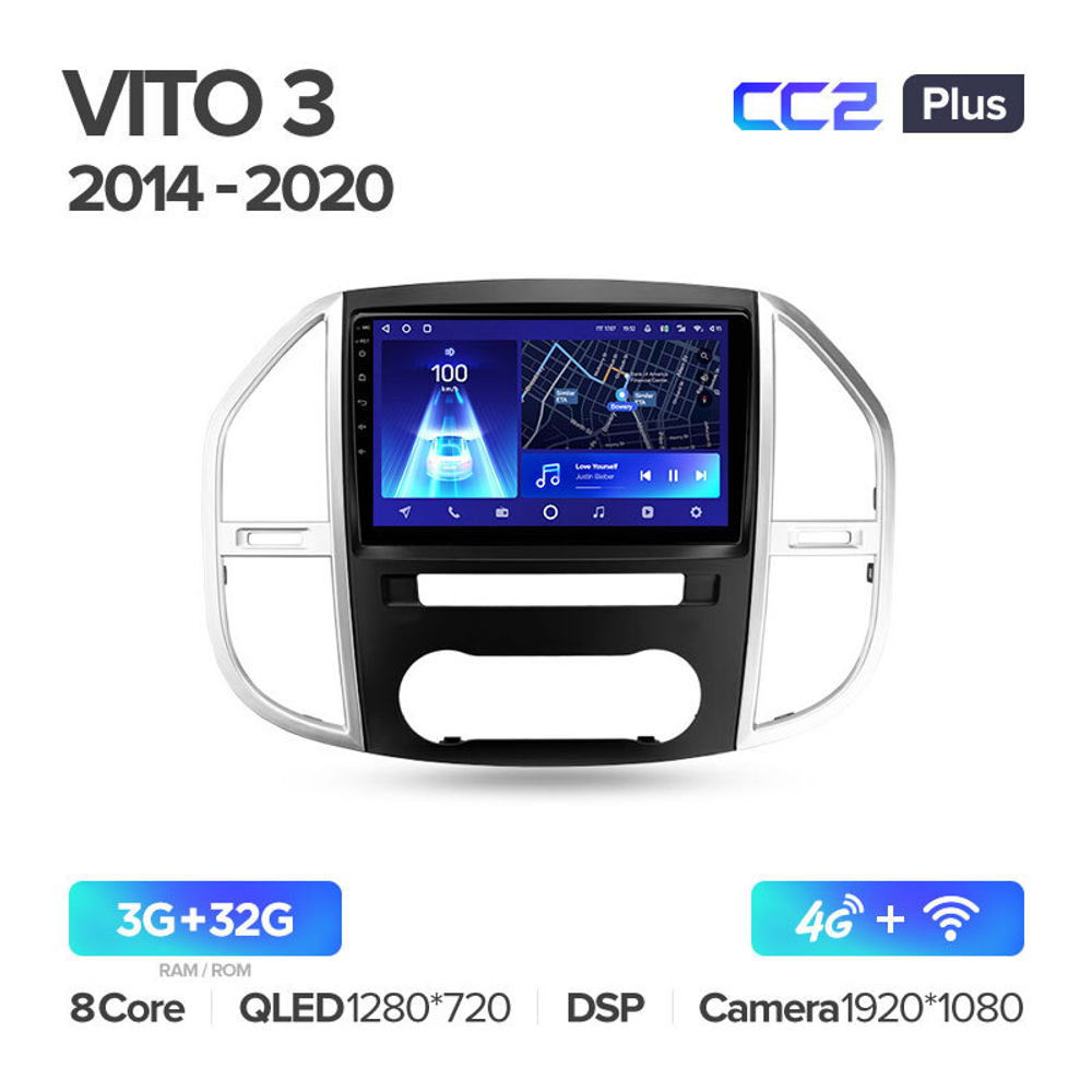 Teyes CC2 Plus 10,2"для Mercedes Benz Vito 3 2014-2020