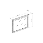Настенное зеркало Неаполь, 83х79 см, в декоративной раме из сосны, белый воск