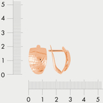 Женские серьги из розового золота 585 пробы без вставок (арт. АСд883-3711)