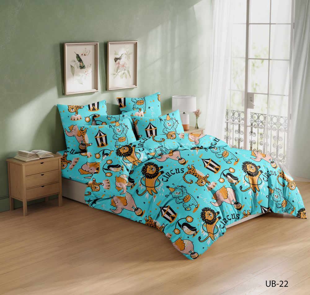 Простынь на резинке бязь Сказка "Цирк" 90x200 см