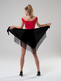 Lady scarf skirt, black