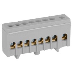 Шина ЭРА NO-224-106 L фаза в изолированном корпусе на DIN-рейку ШНИ-6х9-8-Д серый | Шины N, PE, PEN