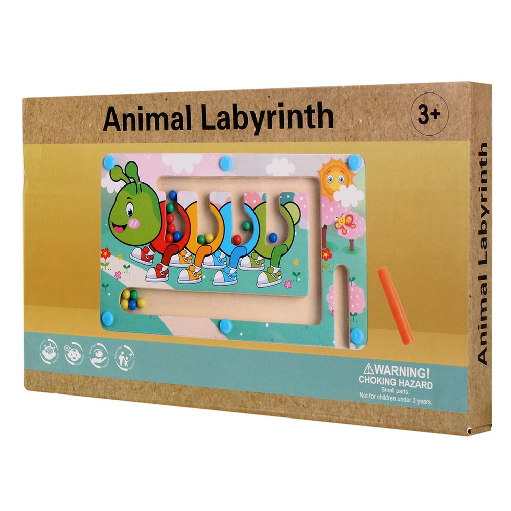 Развивающая игрушка деревянная Лабиринт магнитный в ассортименте мал, C-41911