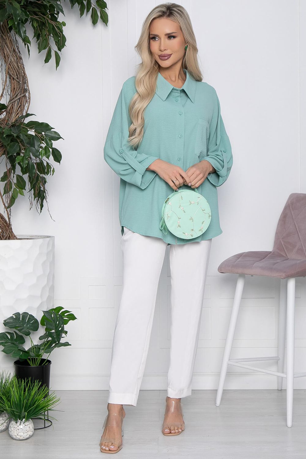 Рубашка Лето (олива) Б10585 LT Collection