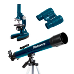 Набор Discovery Scope 3 с книгой: телескоп, бинокль, микроскоп